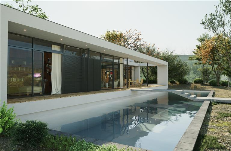 Ankara'da Modern Villa Tasarımları: Bahçeyi Salonun İçine Taşımak.